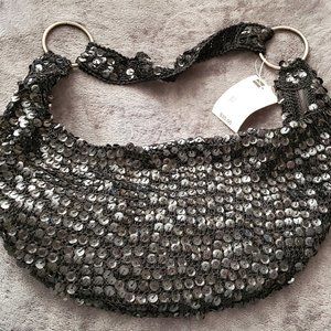 WOMEN'S VINTAGE BLACK BISOU BISOU HANDBAG